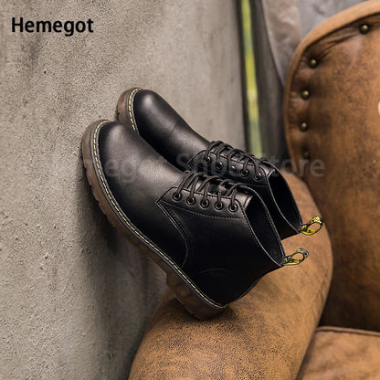 Herren-Schnürschuhe aus Leder in Schwarz/Kaffee – elegant & strapazierfähig