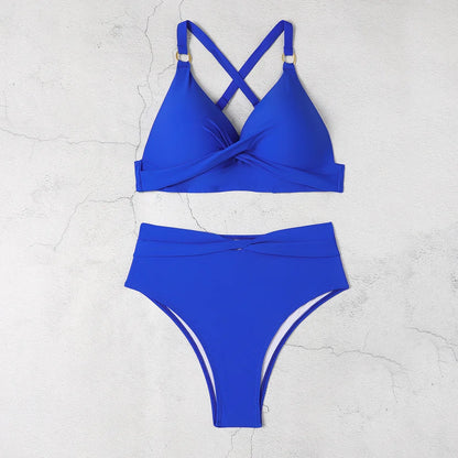 Sexy Damen-Bikini-Set mit Bräunungseffekt – dreiteiliges Badeanzug-Set für Strand und Pool