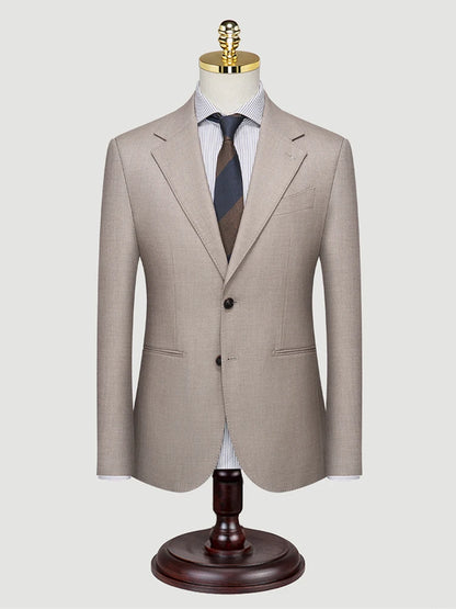 Eleganter Herrenanzug aus italienischer Wolle in Grau – Einreiher mit modischem Slim-Fit-Schnitt für Business und Hochzeit