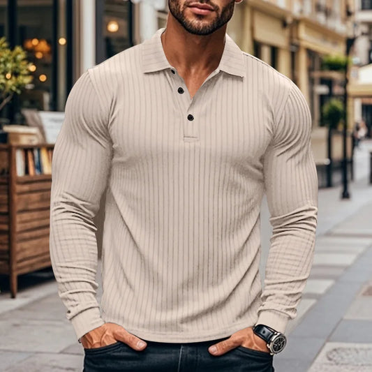 Hochwertiges Herren-Polohemd mit Waffelstruktur und Shirtkragen – Sommerliches, einfarbiges Design mit kurzen Ärmeln