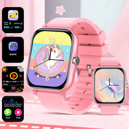 LIGE Kinder-Smartwatch für Mädchen und Jungen, Smartwatch im Alter von 3–12 Jahren, Lernspiel für Kinder, Tonaufzeichnung, Audio-Märchenbuch, Kinderuhr