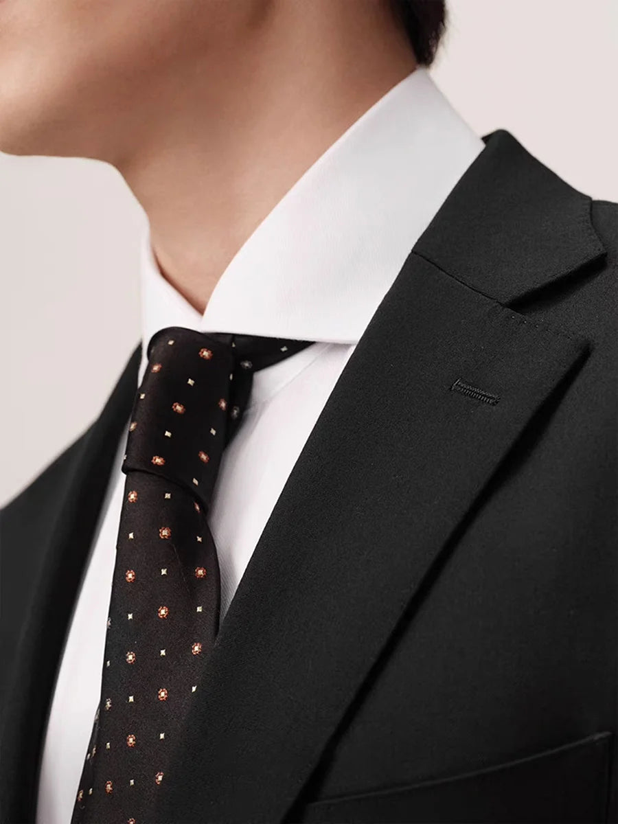 Herrenanzug aus 100% Wolle, doppelt geknöpft, luxuriöses Retro-Design in Grau, winterlich warm, ideal für Hochzeiten, schlanke Passform mit Blazer und Hose.