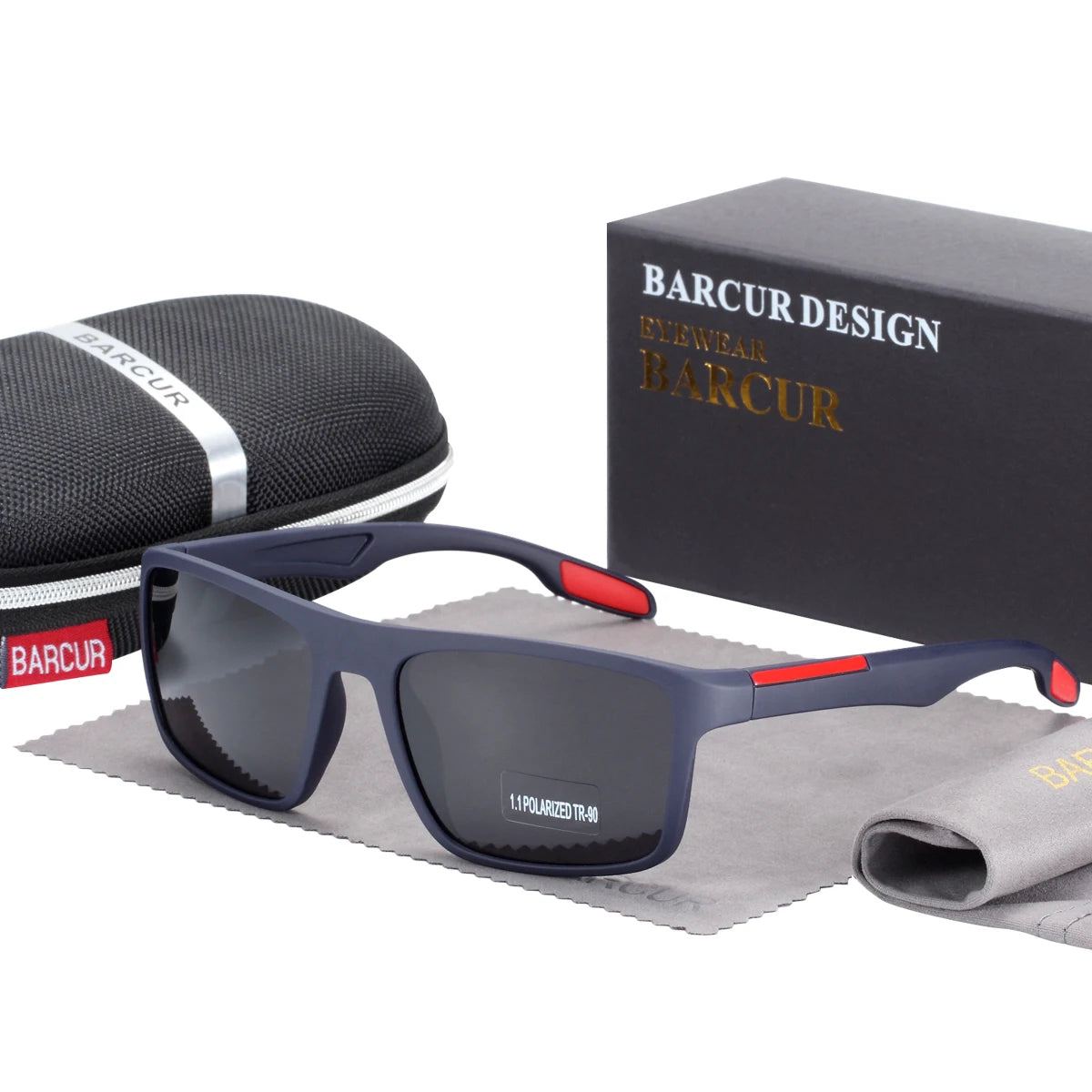 Sonnenbrille TR90 Vintage quadratisch polarisiert UV400 Herren Damen