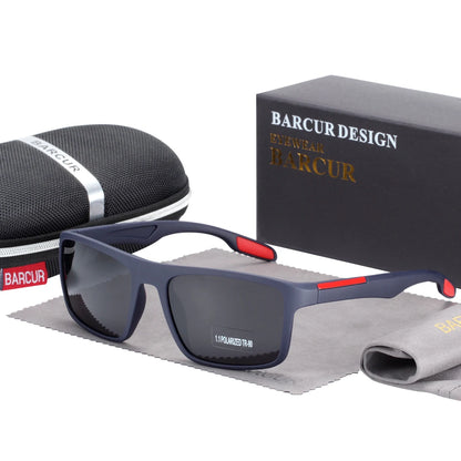 Sonnenbrille TR90 Vintage quadratisch polarisiert UV400 Herren Damen