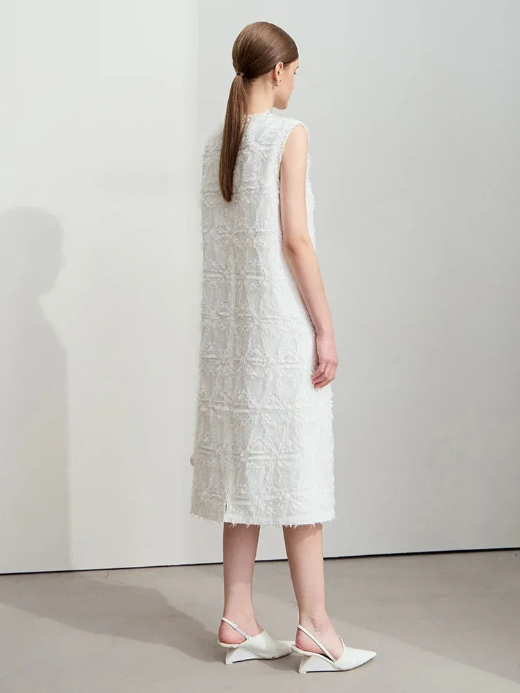 Elegantes Damen Kleid Mit Pailletten Und Fransen Für Büro
