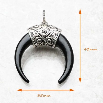 Damen-Charm-Anhänger Maori Tigerzahn ethnisch aus Sterlingsilber