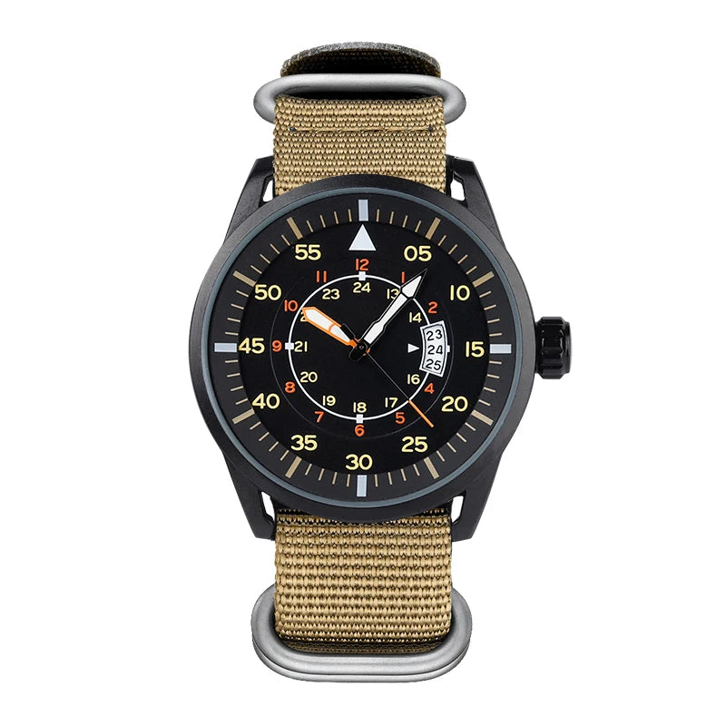 Herren-Quarzuhr mit Nylonarmband für Alltag und Freizeit
