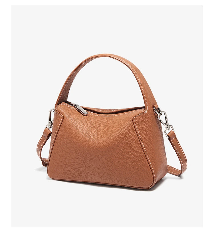 Damen-Handtasche aus Rindleder Kompakt Crossbody für Beruf und Alltag Hochwertig Verarbeitet