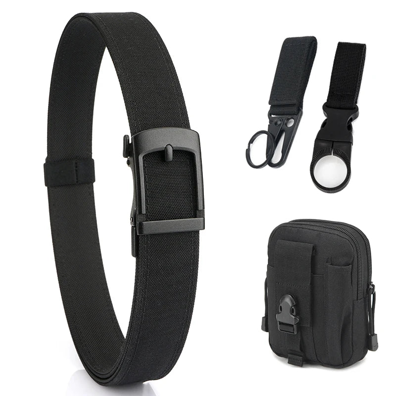 VATLY EDC Casual Gürtel Herren Nylon Rigid Military Automatik-Schnalle