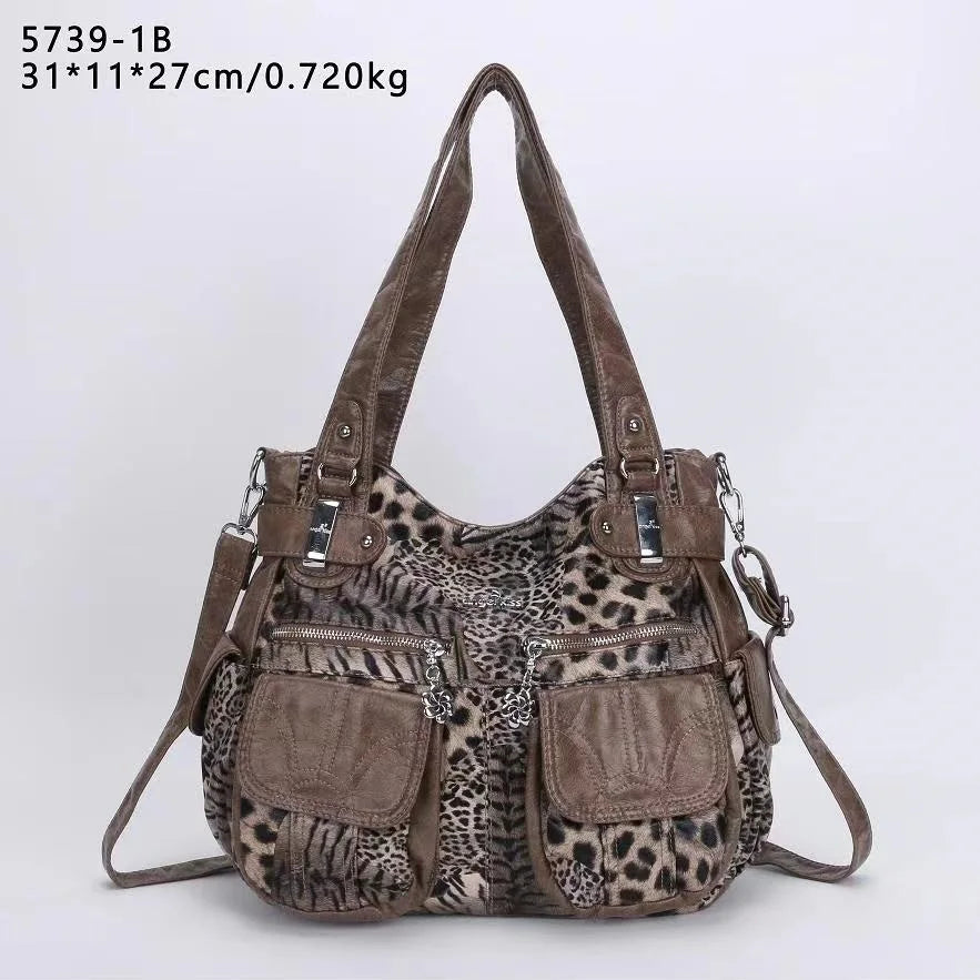 Damen-Handtasche Multifunktionale PU-Tasche Großes Fassungsvermögen Alltagsbegleiter