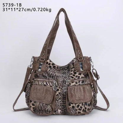 Damen-Handtasche Multifunktionale PU-Tasche Großes Fassungsvermögen Alltagsbegleiter