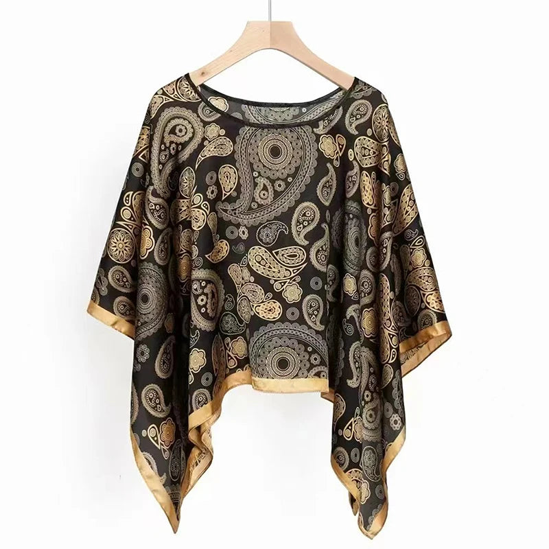Damen Chiffon Schal Sommer Strand Bikini Sonnenschutz Poncho bedruckt sexy
