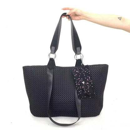 Damen-Shopper aus Netzgewebe mit großem Fassungsvermögen und abnehmbare Mini-Tasche, atmungsaktiv
