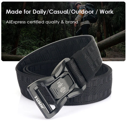 VATLY Soft Tactical Outdoor Gürtel Herren Nylon Schnellverschluss Hiking