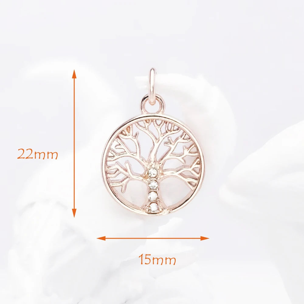 Damen-Charm-Anhänger kleiner Baum romantisch Frühling aus Sterlingsilber