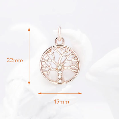 Damen-Charm-Anhänger kleiner Baum romantisch Frühling aus Sterlingsilber