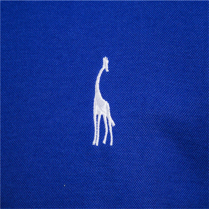 Herren Polohemd Mit Giraffenstickerei Atmungsaktiver Sommerkomfort