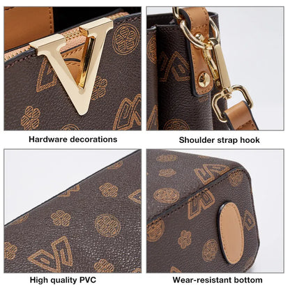 Damen Handtasche im Retro-Stil mit kleinem Bucket Bag