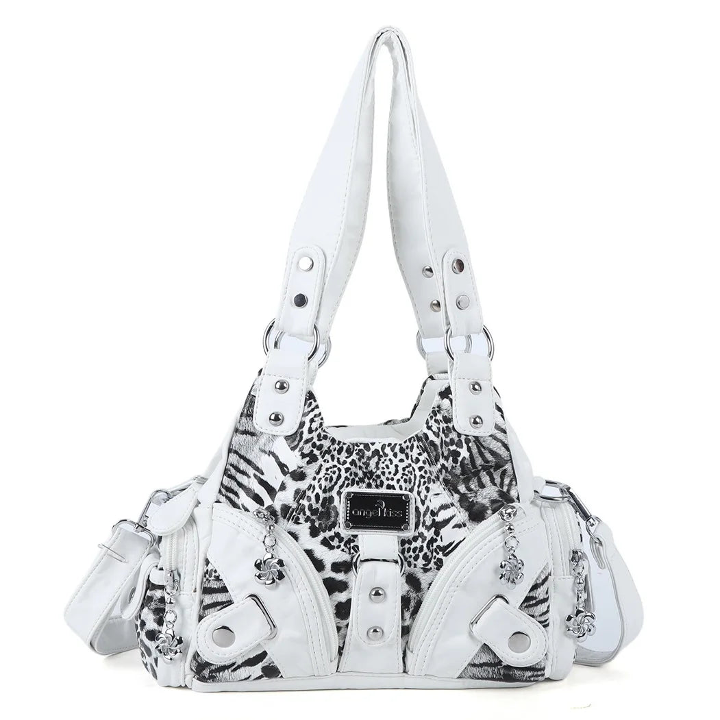 Damen-Handtasche Soft Tote Alltagstasche aus weichem Material mit Mehrfachfächern und viel Stauraum