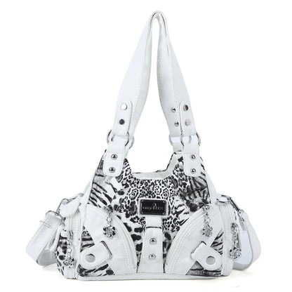 Damen-Hobo-Tasche aus Leder im Retro-Distressed Stil mit viel Stauraum und mehrfachen Innenfächern