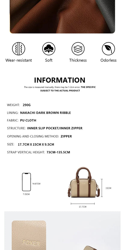 Damen Crossbody-Handtasche aus PU Leder im Chic Stil mit Großem Fassungsvermögen