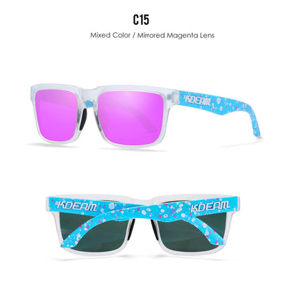 Sonnenbrille quadratisch polarisiert 37 Farben UV400 lässig Outdoor Unisex