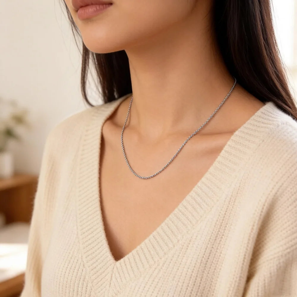 Damen-Halskette Venezia-Kette Silber klassisch II aus Sterlingsilber
