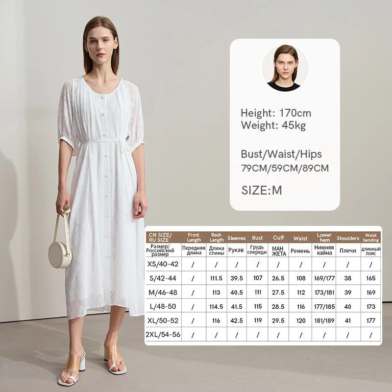 Edles Damen Kleid Mit Gürtel Und Perlendetails Aus Chiffon