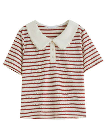 Poloshirt mit Knopfleiste und Farbblock-Design