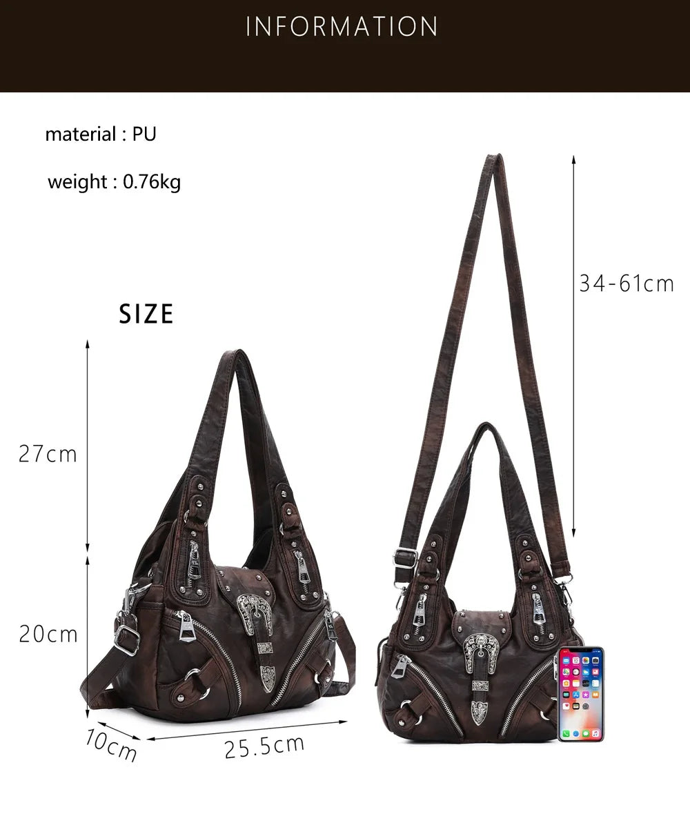 Damen-Schultertasche Patchwork Leopardmuster Mit Innenfach Und Handyfach Für Alltagsoutfits