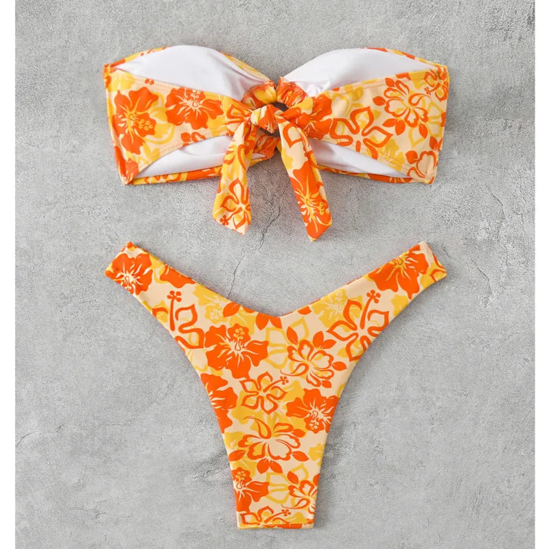 Weißer Push-Up-Bikini im brasilianischen Stil – verführerisches Bade-Set für den Strand und Pool