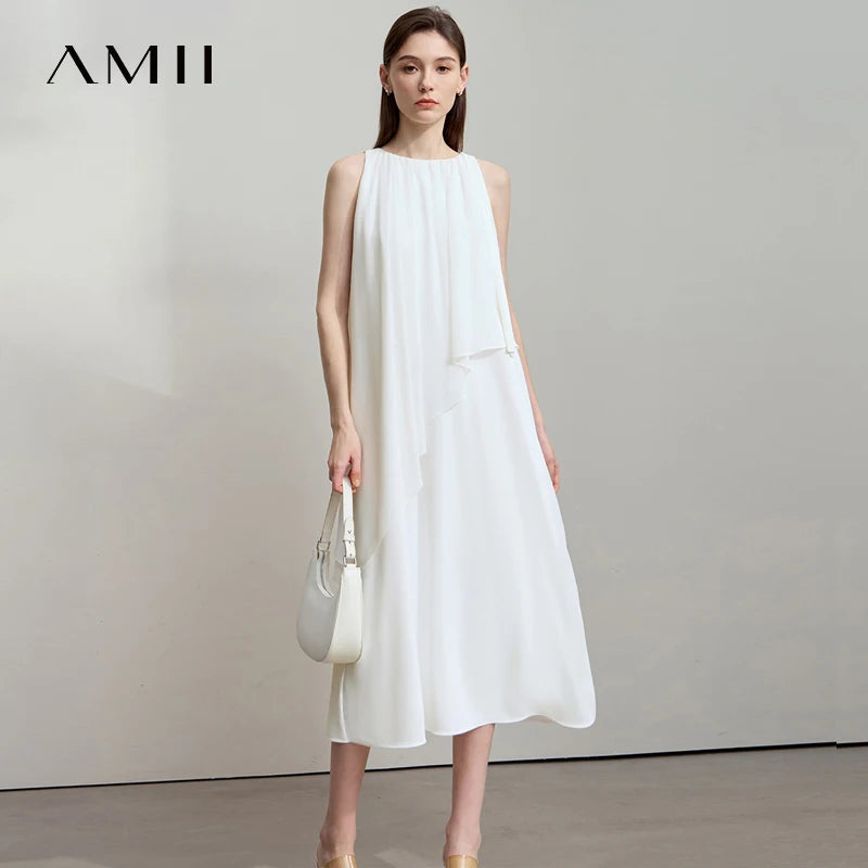 Minimalistisches Leicht Fließendes Abendkleid Für Damen Sommer