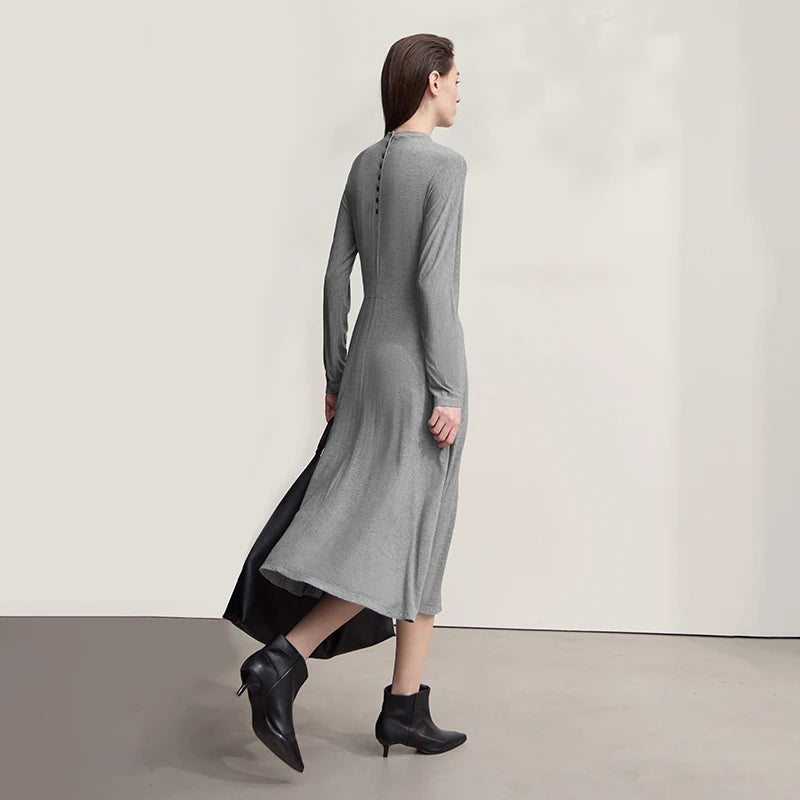 Elegantes Damen Strickkleid Mit Lockerem Schnitt Für Herbst
