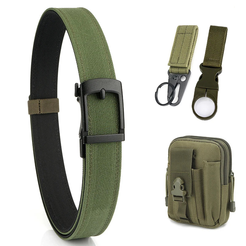 VATLY EDC Casual Gürtel Herren Nylon Rigid Military Automatik-Schnalle