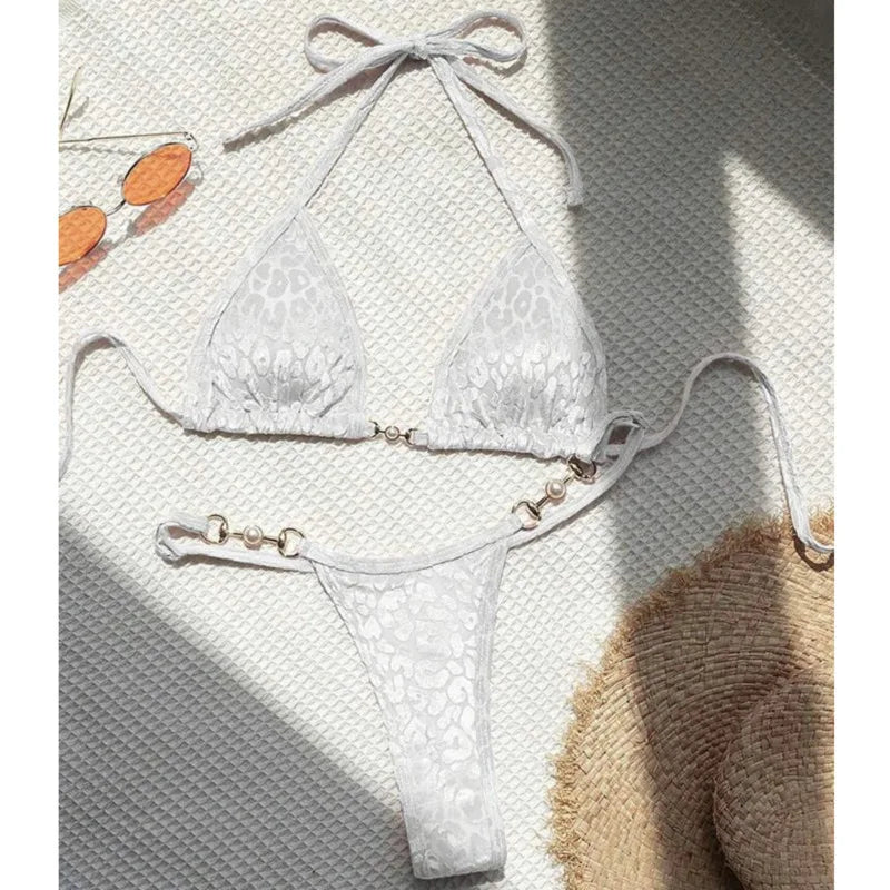 Blumiger, sexy Bikini-Set für Damen – ideal für Strand und Pool