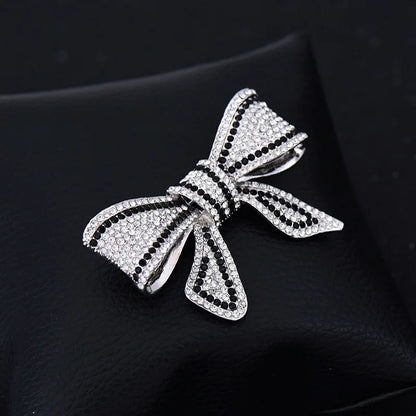 Brosche Schleife Kristall Perle Glänzend Boutique Geschenk Damen