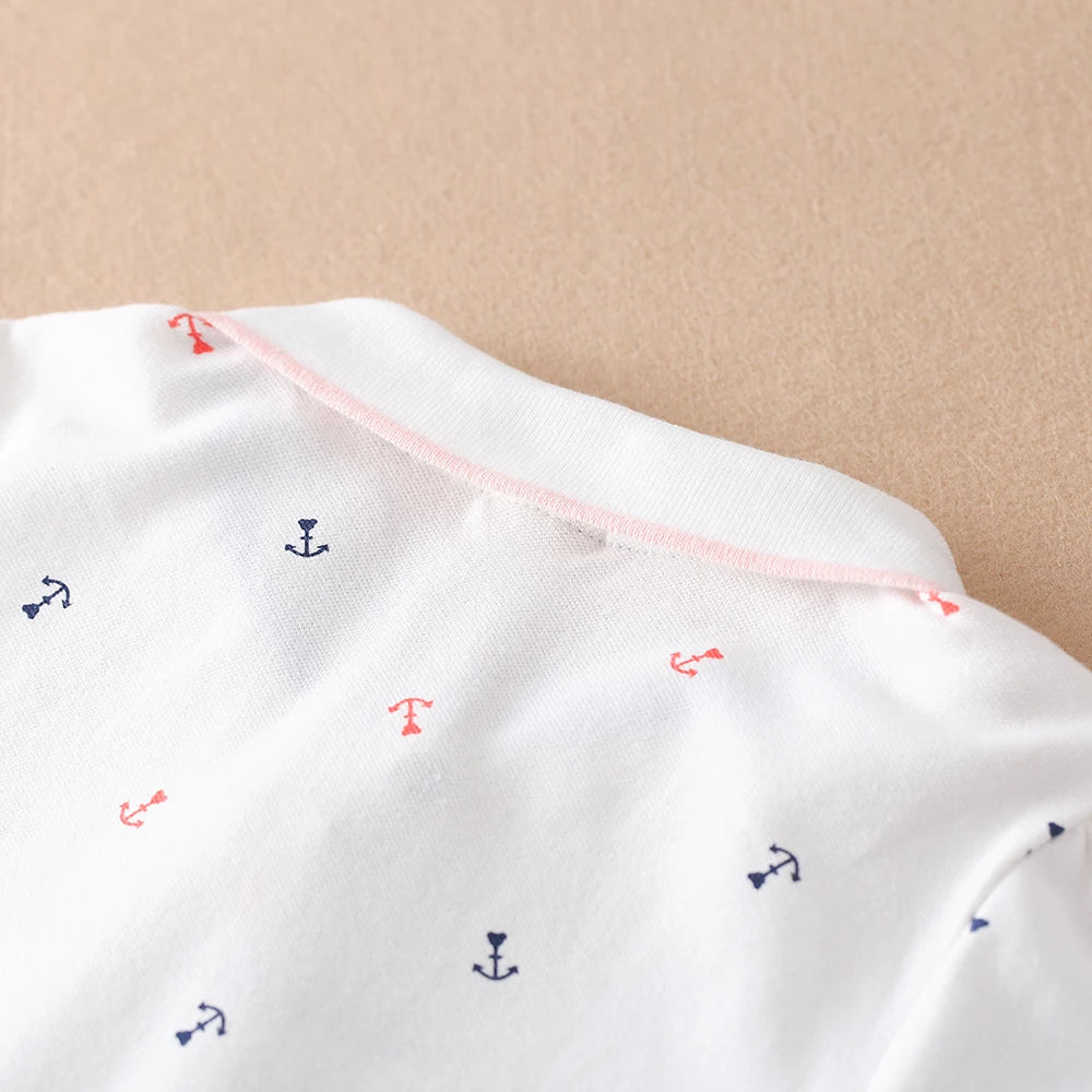 Kinder Polo Shirts Sommer Kurzarm Baby Mädchen Print T Top Shirt Schule Kleidung 4T-12T Kinder baumwolle T-shirts