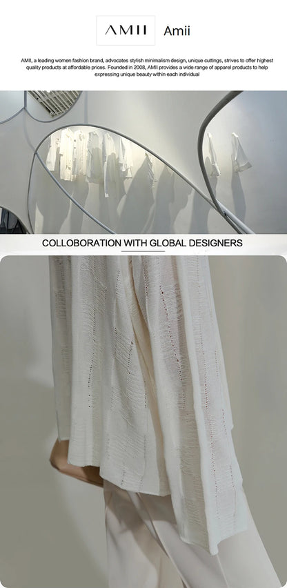 Damen T-Shirt im minimalistischem Stil mit V-Ausschnitt und Plissee-Details