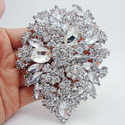 Brosche Wassertropfen Strass Kristall Elegant Corsage Damen Mantel