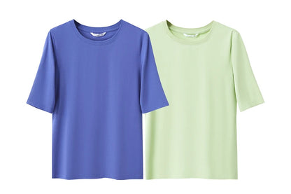 Damen T-Shirts aus neuer Baumwolle mit halben Ärmeln für das Büro