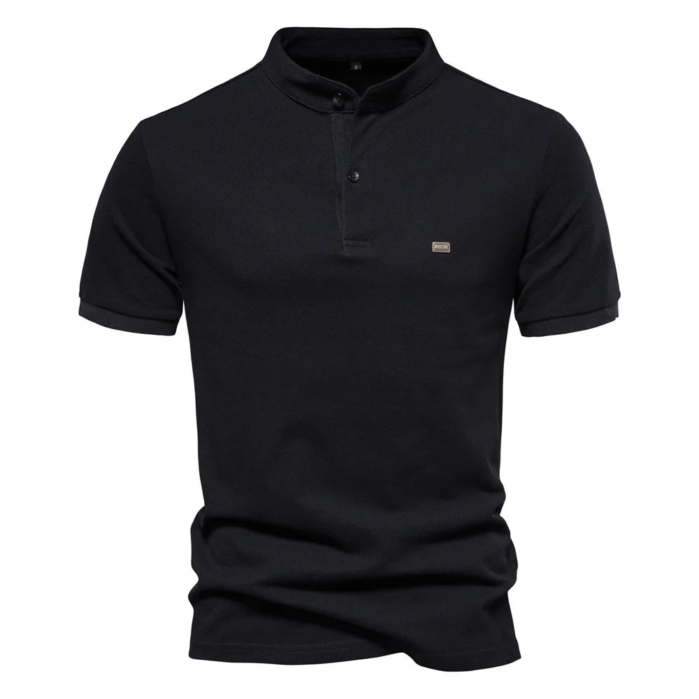 Herren Poloshirt aus 100 Prozent Baumwolle mit lässigem Stehkragen für den Sommer