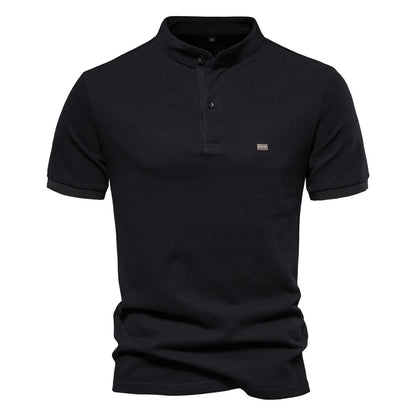 Herren Poloshirt aus 100 Prozent Baumwolle mit lässigem Stehkragen für den Sommer