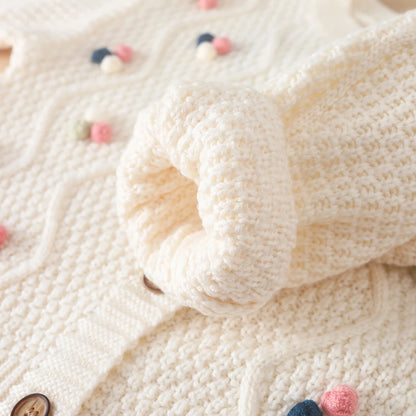 Baby Mädchen Stricken Pullover Kinder Strickjacken Oansatz Frühling Herbst Pullover Strickjacken Mantel Kinder Nette Kleidung