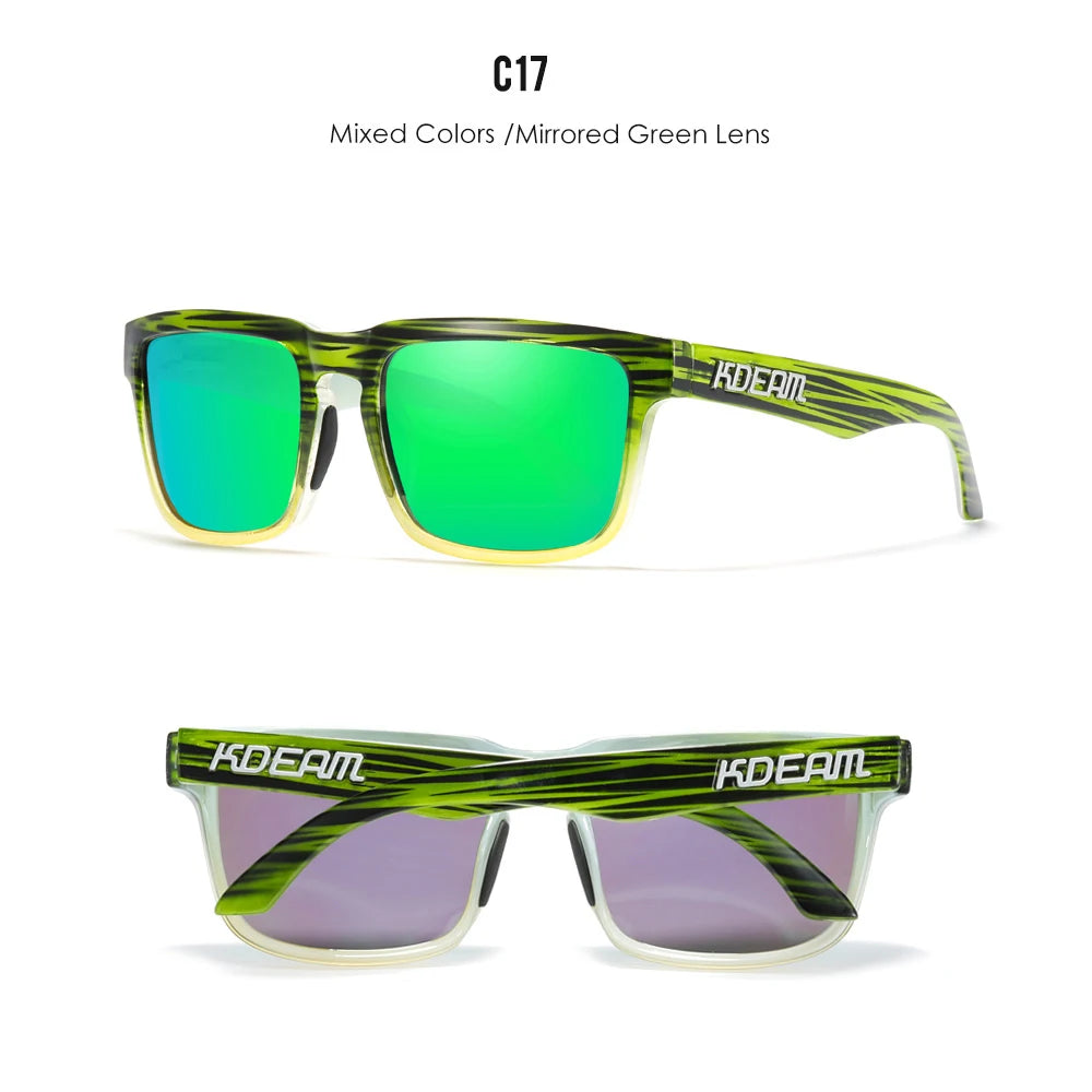 Sonnenbrille quadratisch polarisiert 37 Farben UV400 lässig Outdoor Unisex