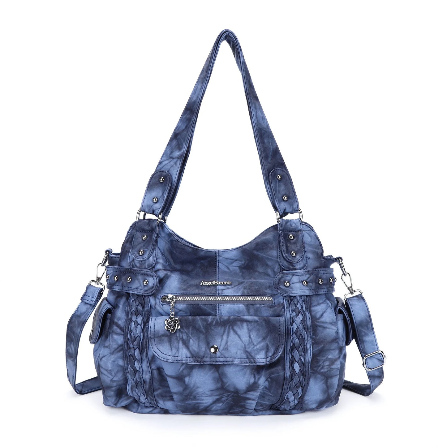 Damen-Handtasche aus PU mit Reißverschluss und Mehrfachfächern, ideal für Alltag und Freizeit, Innenfutter aus Polyester