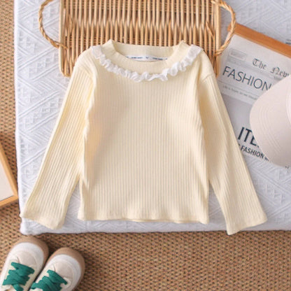 Mädchen Kleidung Set mit süßem Mantel und breiten Hosen im Koreanischen Stil