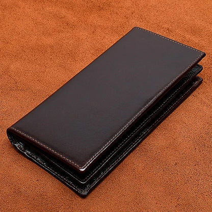 Unisex Geldbörse Clutch Mit RFID-Schutz Und Mehrfachen Kartenfächern Aus Echtem Leder Mit Telefonfach