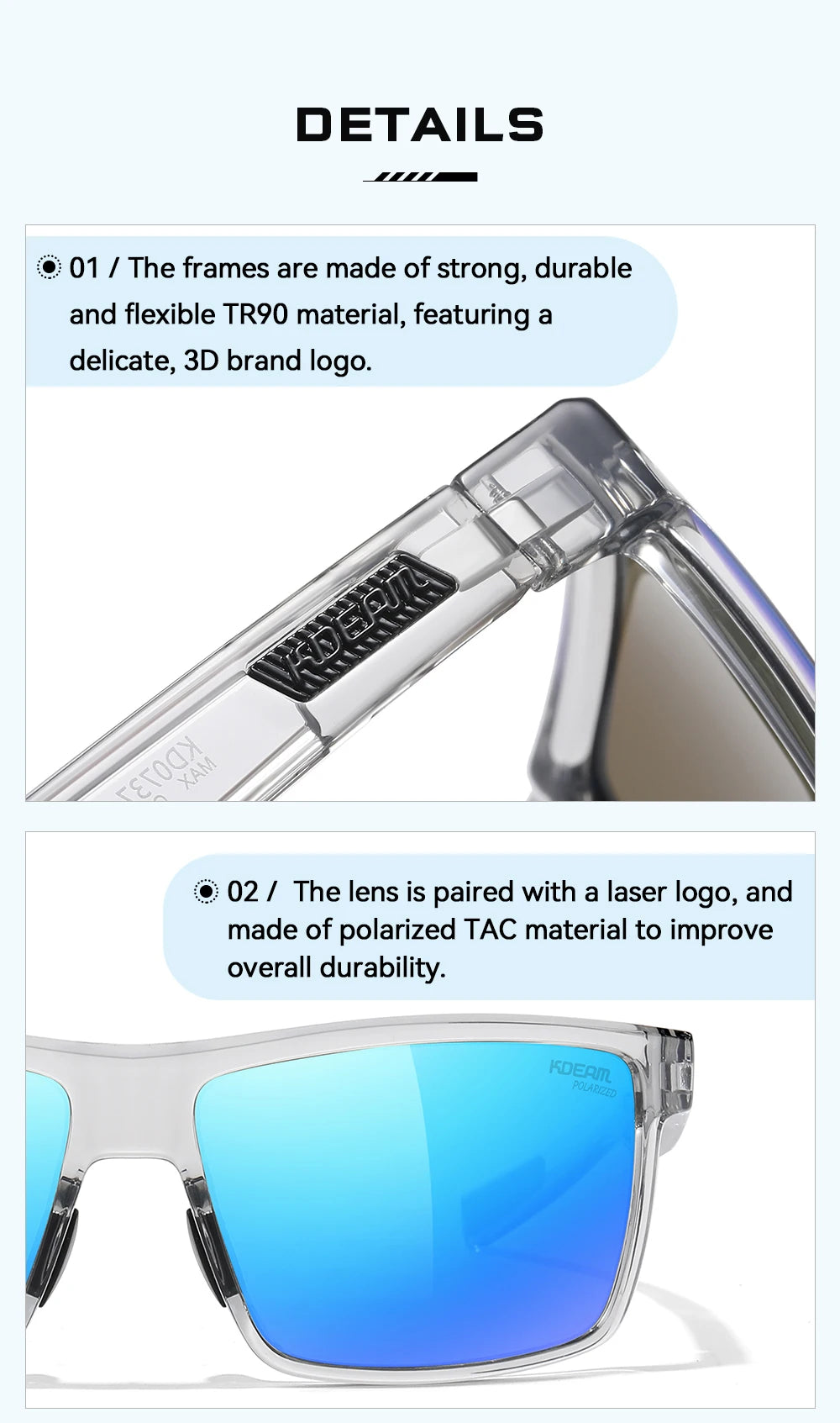 Sonnenbrille übergroß TR90 polarisiert 160mm Etui Herren XL