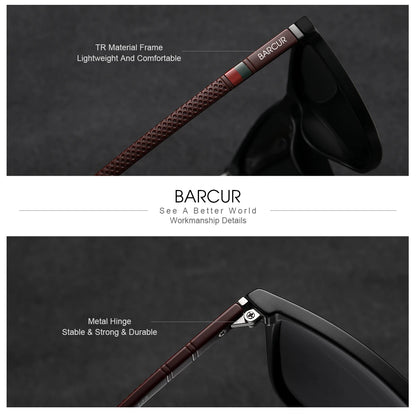 Sonnenbrille quadratisch Sport Polycarbonat polarisiert UV400 Herren