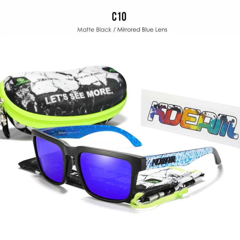 Sonnenbrille quadratisch polarisiert lässig Outdoor Unisex Pärchen neues Paket